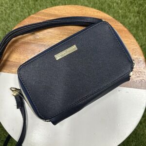 ADRIENNE VITTADINI Charging Wallet Crossbody RFID Protection NAVY SAFFIANO‎